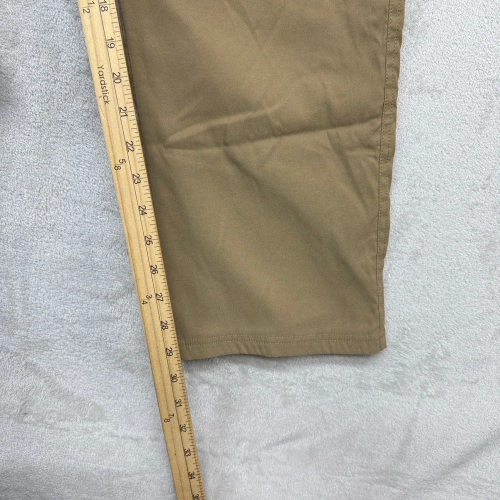 Orvis Fleece Lined Pants Mens 34x30 Tan Insulated Outdoor Stretch Hiking Camping